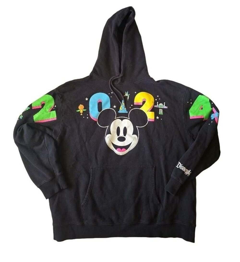 Disney Parks 2024 Mickey Mouse Hoodie Black